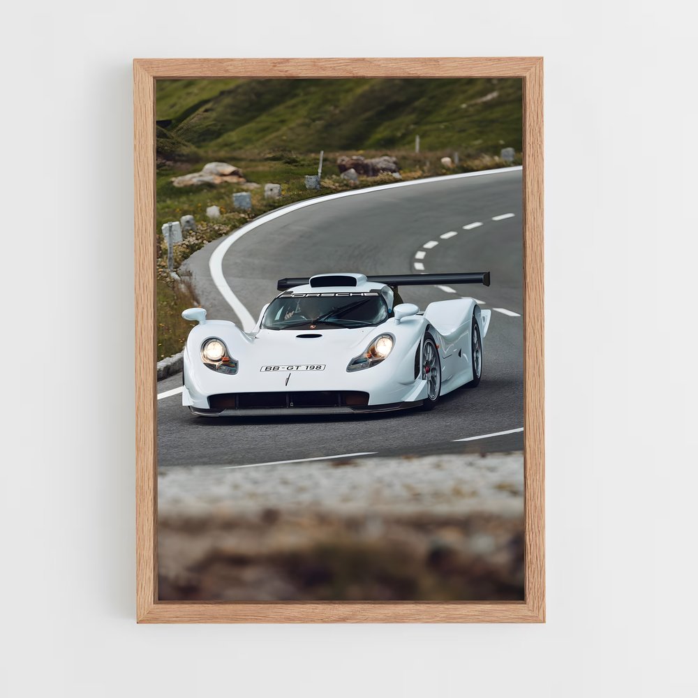 Poster Échappée Blanche – affiche Porsche (vue 4)